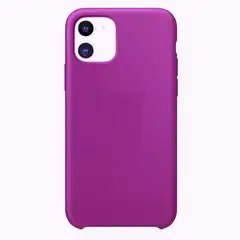 GENERICO - Case Funda de Silicona Para iPhone 11 con logo Fucsia