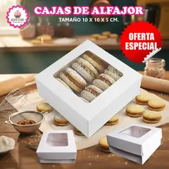 GENERICO - 100 Cajas para Alfajores en Repostería 10 x 10 x 5 cm.