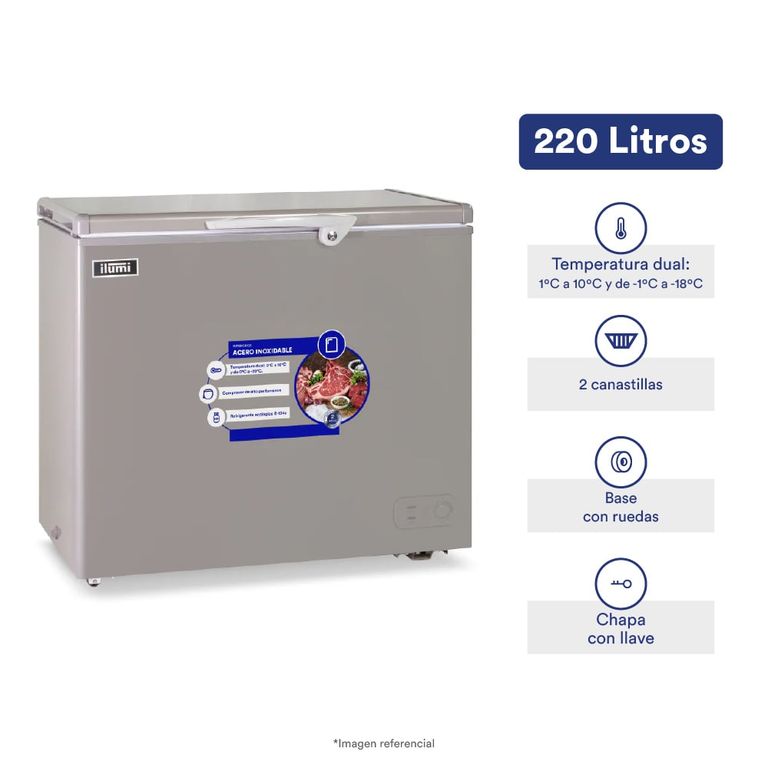 Congelador dual de 220 Litros
