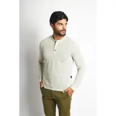 STEALTH - Polo Manga Larga Cuello Henley Hombre