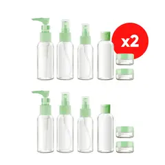 INSPIRA - Set de 12 Frascos Pulverizador Contenedor de Aseo para Viaje