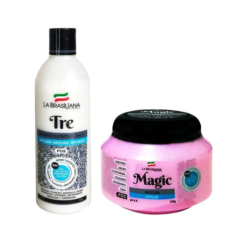 Shampoo Capilar Tre + Máscara Capilar Pos 250gr