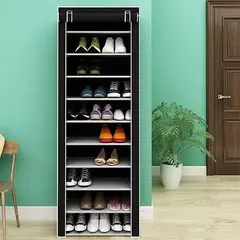 GENERICO - Zapatera Organizador de Metal 9 Niveles Zapatero Ropero Estante