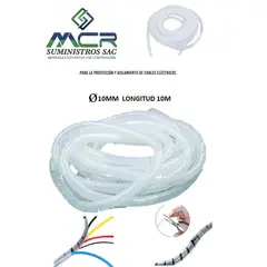 GENERICO - ESPIRAL PROTECTOR DE CABLE 10MM CON 10M DE LARGO