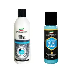 LA BRASILIANA - Shampoo Capilar Tre + Concentrado Extra Fijador Di Lino Color