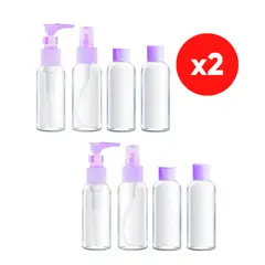 INSPIRA - Set de 8 Frascos Pulverizador Contenedor de Aseo para Viaje