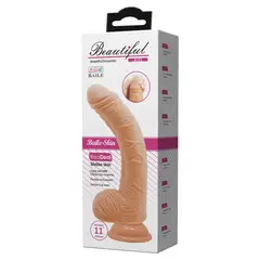 GENERICO - Dildo Hiper Realista Piel Curvado 28.2 cm x Ø 5 cm con Ventosa