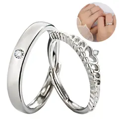 NO LOGO - Anillo Para Pareja Rey y Reina - Regalo Enamorados novios
