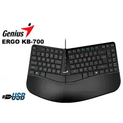 GENIUS - Teclado ERGO KB-700 USB Negro Ergonómico