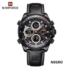 NAVIFORCE - Reloj 9197 para Hombre con Correa de Cuero en Caja