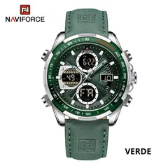 NAVIFORCE - Reloj 9197 para Hombre con Correa de Cuero en Caja