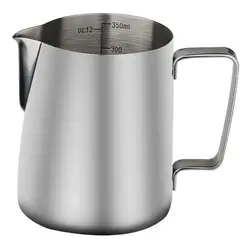 GENERICO - Jarra Barista de Acero inoxidable 350 ML medidor interno