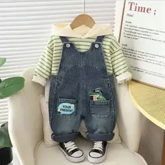 GENERICO - Ropa para Niño 2 Piezas Dinosaurio ( Polera + Overoll )