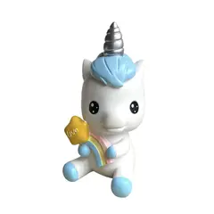 GENERICO - Alcancía para Niños - Unicornio Kawaii Celeste
