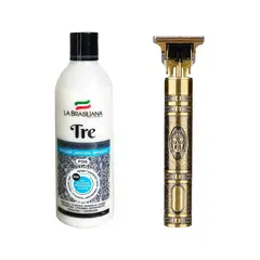 LA BRASILIANA - Shampoo Capilar Tre + Afeitadora professional Hair Clipper