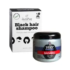 GENERICO - Shampoo Capilar Cubre Canas negro + Acondicionador de Bálsamo