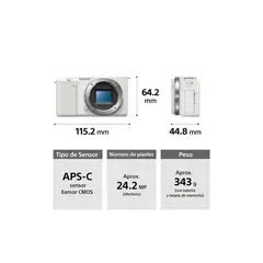 SONY - Cámara Digital Alpha para vlogs APS-C con lente 16-50mm ZV-E10L
