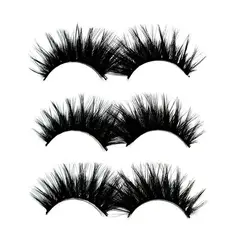 SATINE - Set Pestañas Postizas Banda Mink 6D x3Pares