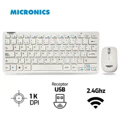 MICRONICS - Combo SPIRIT MIC WT800 Inalámbrico Teclado + Mouse Blanco