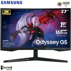 SAMSUNG - Monitor Odyssey G5 LS27CG552ELXPE 165HZ 1MS HDR10 Curvo.
