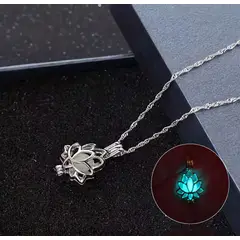 VIKINGO - Collar luminoso con colgante en forma de flor de loto