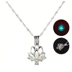 VIKINGO - Collar luminoso con colgante en forma de flor de loto