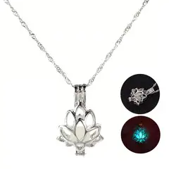 VIKINGO - Collar luminoso con colgante en forma de flor de loto