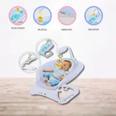 CUZKA - Silla MECEDORA MUSICAL CON VIBRADOR BAUNCER «3D»