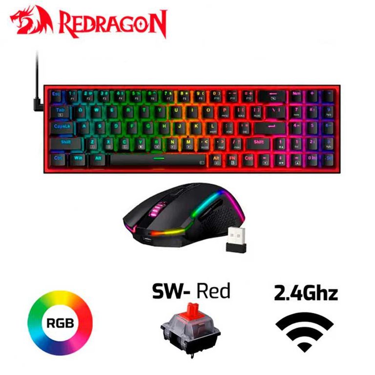 Combo POLLUX+TRIDENT S136 Teclado+Mouse Inalambrico-Bluetooth