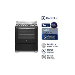 ELECTROLUX - Cocina Freestanding A Gas 5 Quemadores Triple Llama 76USR