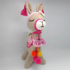 GENERICO - Llama amigurumi peru 28cm peluche adorno