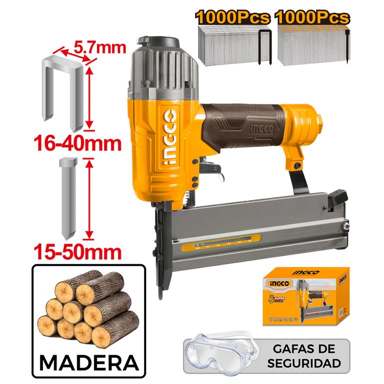 Clavadora Engrapadora Neumática Ingco 100PSI ACN50401