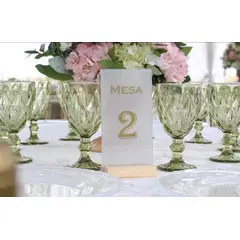 GENERICO - Set de Copas de 6 piezas labradas 220 ML VERDE