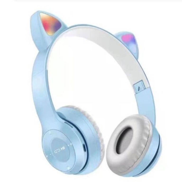 Audifonos Inalámbricos RGB Gato - Celeste