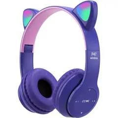 GENERICO - Audifonos Inalámbricos P47M RGB Gato - Morado
