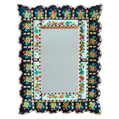 GENERICO - Espejo decorativo rectangular marco madera y vidrio