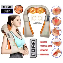 GENERICO - MASAJEADOR ELECTRICO CUELLO HOMBRO ESPALDA SHIATSU INFRAROJO