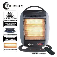 TREVELY - CALEFACTOR TREVELYH-030T C 1200w CON CONTROL REMOTO