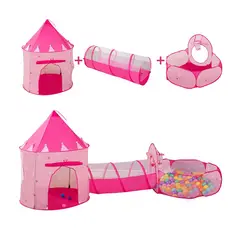 GENERICO - Carpa Castillo Juegos Túnel y Piscina de Pelotas para Niños