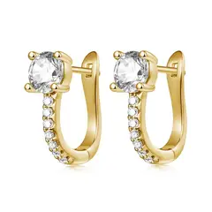 GENERICO - Gnoce Aretes Delicados de Aros de Cristal y Circón