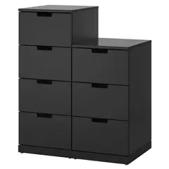 DIBA MUEBLES - Comoda Kiyong Negro 7 Cajones