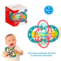 HUANGER - Juguete Mordedor Sonajero para la Dentición de Bebés - Azul