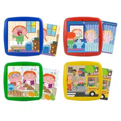 MINILAND - SET DE 4 ROMPECABEZAS : HABITOS DIARIOS