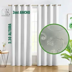 GENERICO - CORTINA LIA PROTECCION TOTAL BLANCO 3MT DE ANCHO