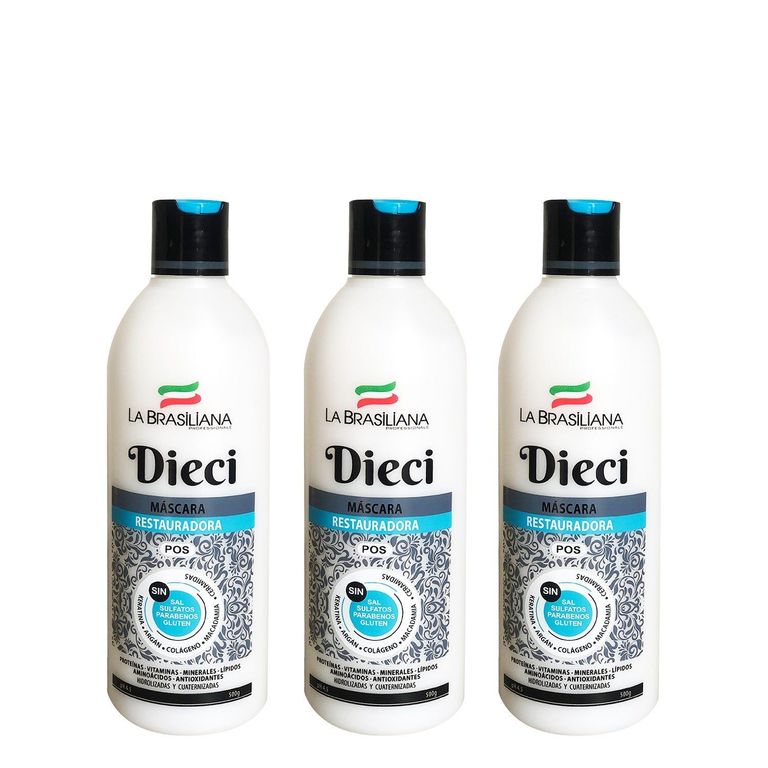 Mascara Reconstrutora Dieci Pos 500Gr 3 Unidades