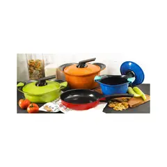 ROICHEN - Juego de ollas 7 piezas Premium Colores Natural