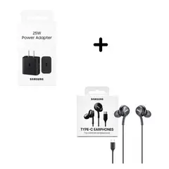 SAMSUNG - Audifono AKG Tipo C + Adaptador 25W - Negro