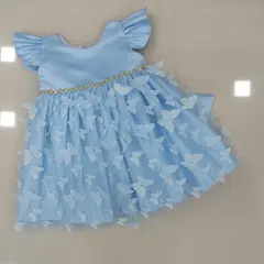 BANNITAS - Vestido de Mariposas celeste