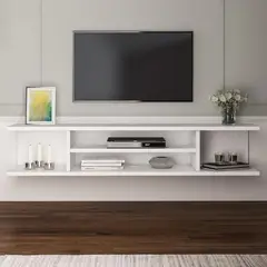 MUEBLES CRISOSTOMO - Mueble para TV Flotante Blanco 55 Pulgadas