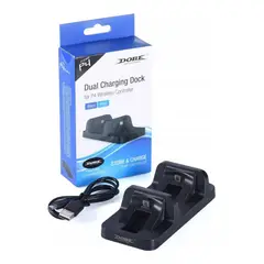 DOBE - Cargador De Mandos Ps4 Dual Shock Playstation 4 Doble.